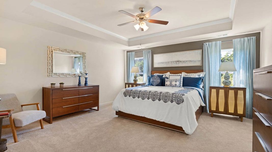 Representative furnished interior of a home built from the Fleetwood by D.R. Horton in Evergreen Crossing, Locust Grove (Image 18).