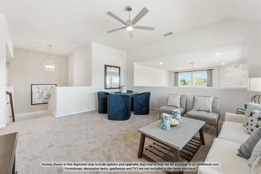 Furnished interior view inside a new home in Parks at Panchasarp Farms, Burleson (Image 38). Furnished interior view inside a new home in Parks at Panchasarp Farms, Burleson (Image 38).