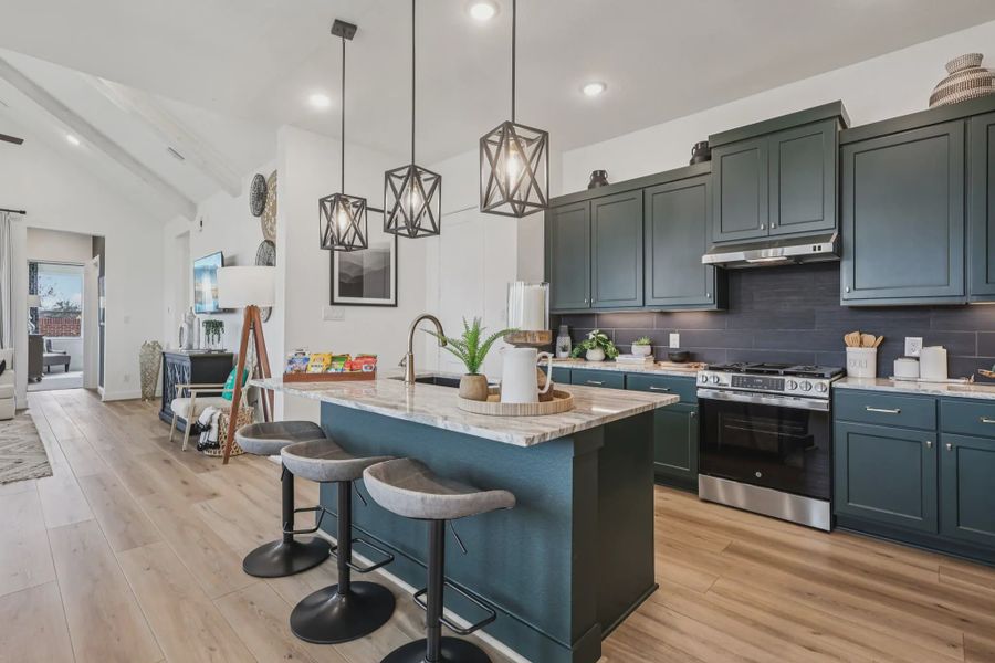 Representative furnished interior of a home built from the Oxford by Chesmar Homes in Bridgeland, Elgin (Image 5).