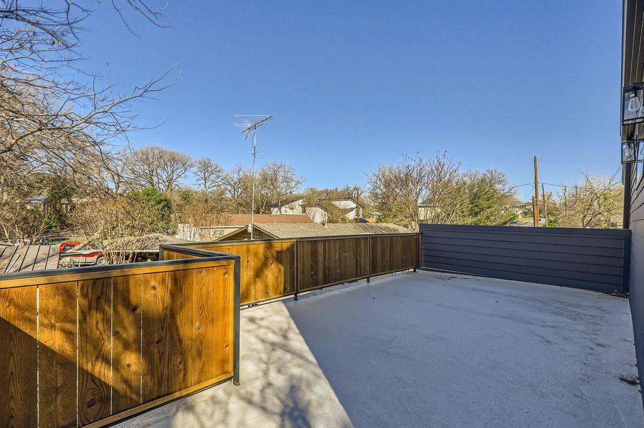 Step outside onto the second-floor terrace — an ideal space for morning coffee or evening relaxation.