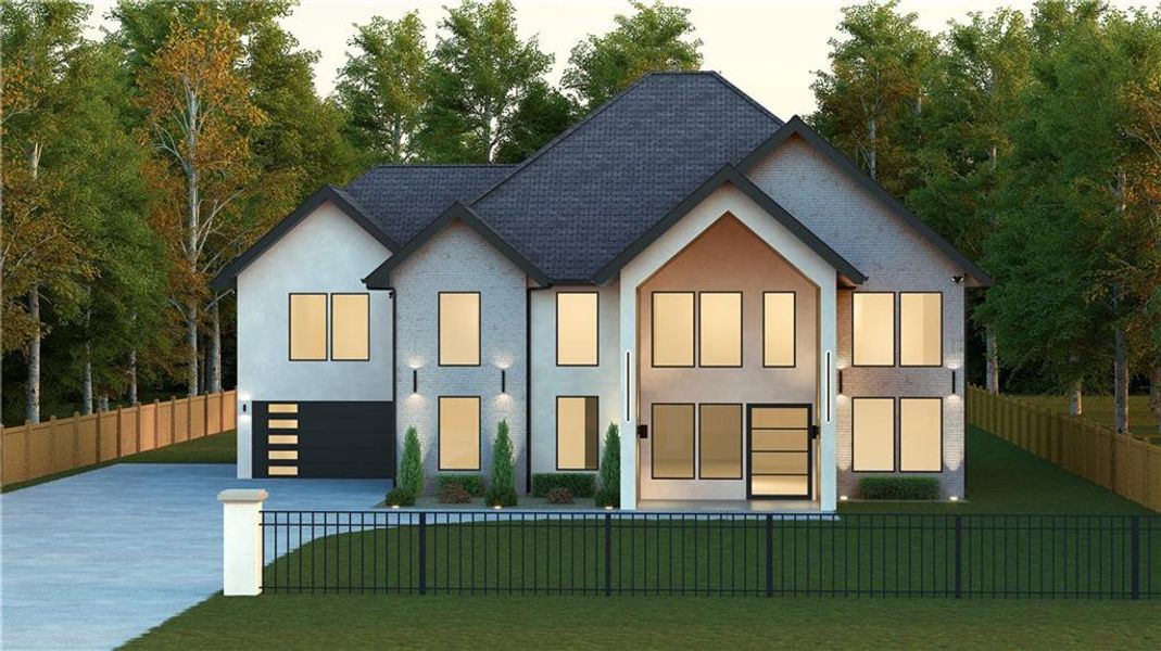 Front exterior of a new home in , Lawrenceville, GA, highlighting curb appeal (Image 4).