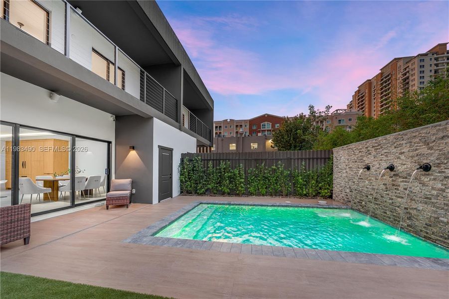 Exterior details and patio area of a home in , Miami (Image 28). Exterior details and patio area of a home in , Miami (Image 28).