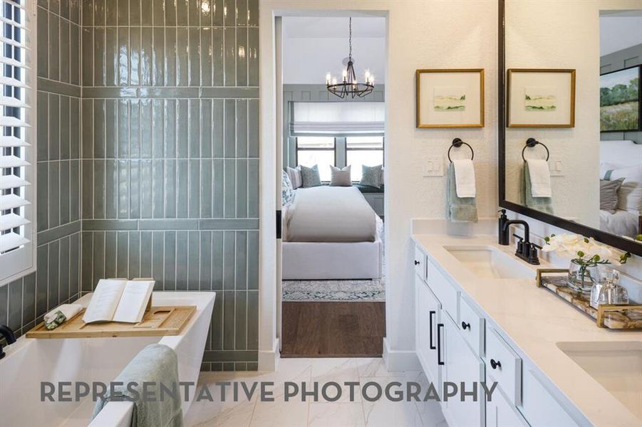 Furnished interior view inside a new home in Sonoma Verde, McLendon-Chisholm (Image 34).