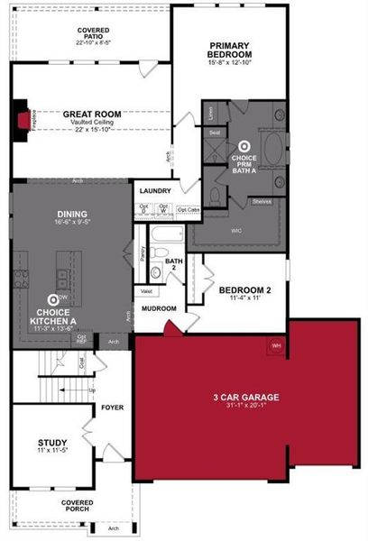 Beazer Homes Woodcreek Laredo floorplan.