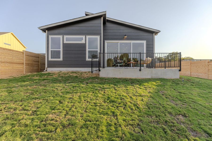 Exterior details and patio area of a home in , Austin (Image 26).