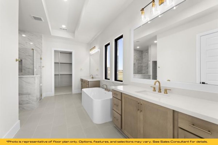 Representative furnished interior of a home built from the Bali by Stonefield Homes in Heath Golf and Yacht Club, Rockwall (Image 48).
