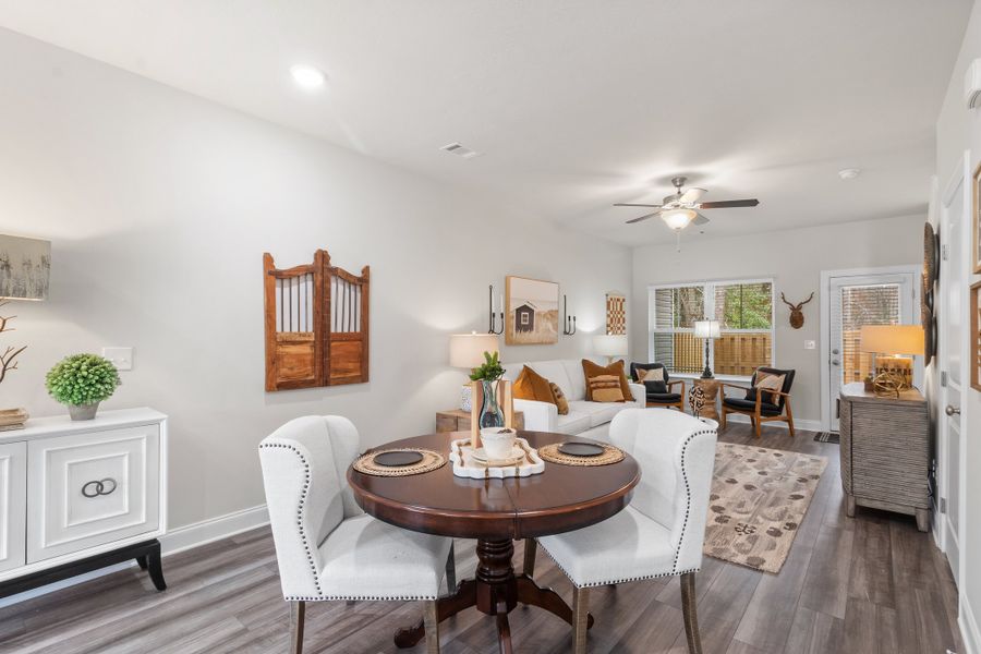 Furnished interior view inside a new home in Forrest Bluff Townhomes, North Augusta (Image 9).