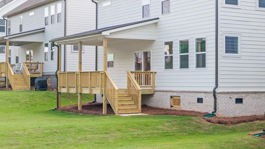 Exterior details and patio area of a home in Willow Creek, Watkinsville (Image 26).