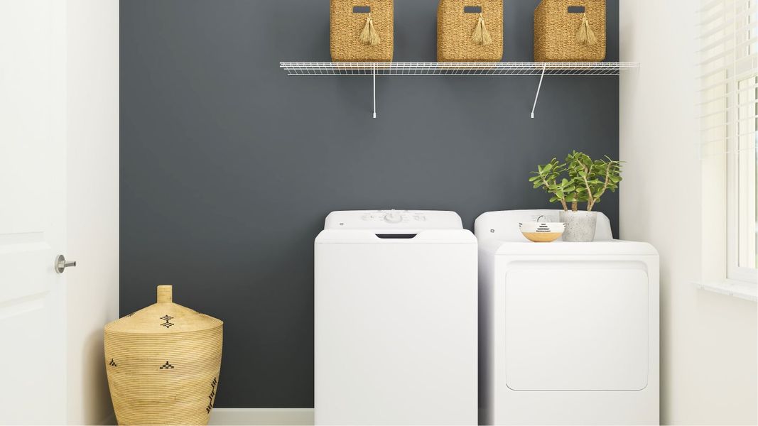 Argent laundry room