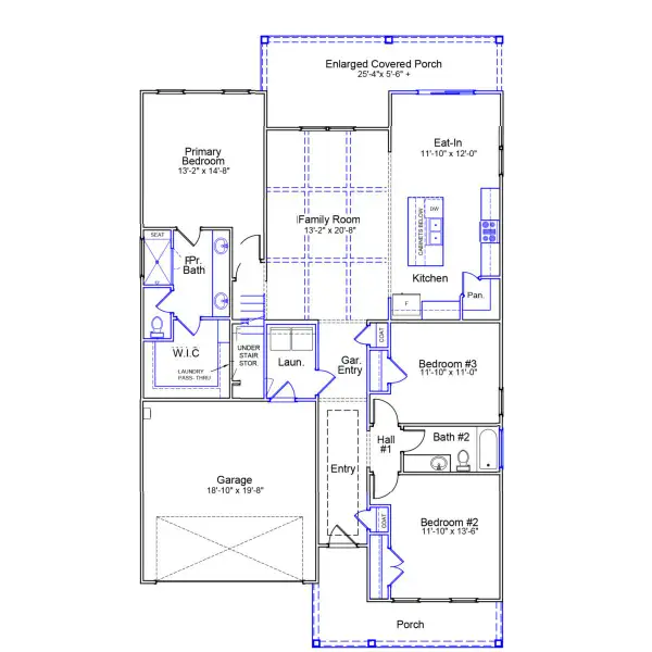 2D floor plan layout of this home in East Wynd, Hampstead, NC (Image 3).