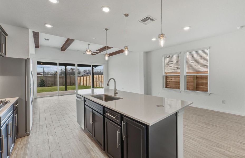 Furnished interior view inside a new home in Wolf Ranch, Georgetown (Image 3).