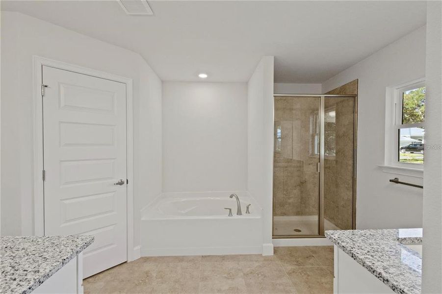 Stock photo. Home will be similar colors and material will vary.