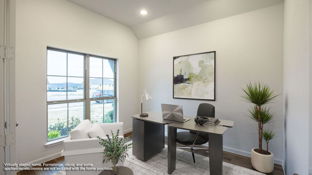 Furnished interior view inside a new home in Lariat 45', Liberty Hill (Image 7).