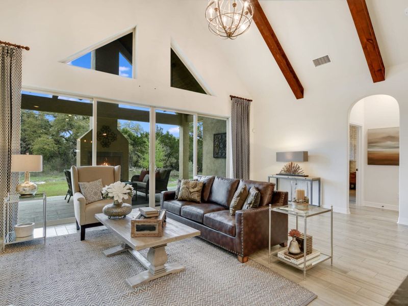 Furnished interior view inside a new home in Willis Ranch, San Antonio (Image 4).