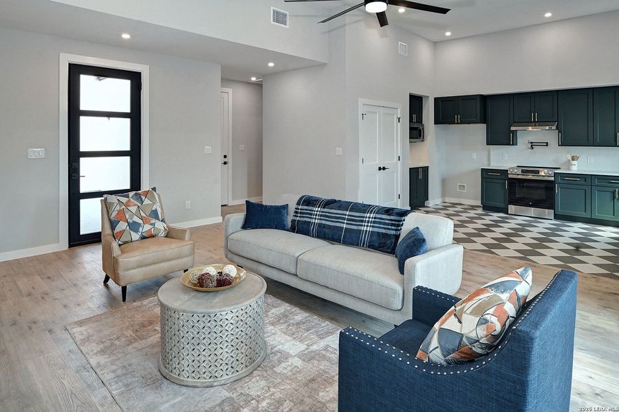 Furnished interior view inside a new home in , Fischer (Image 10).
