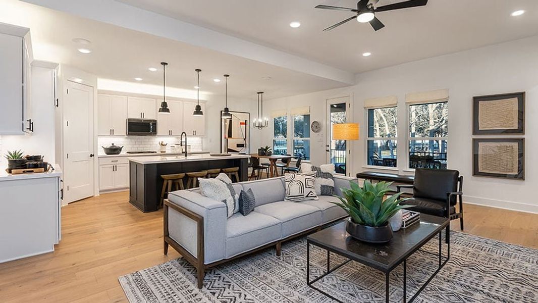 Furnished interior view inside a new home in Parkside on the River, Georgetown (Image 6). Furnished interior view inside a new home in Parkside on the River, Georgetown (Image 6).
