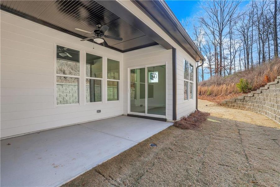 Exterior details and patio area of a home in Marble Tree, Ball Ground (Image 25).