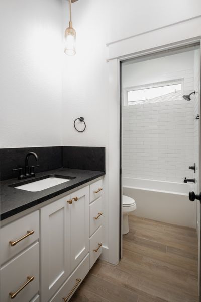 Furnished interior view inside a new home in Greens Prairie Reserve, College Station (Image 19).