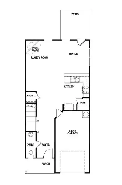 2D floor plan layout for the The Roswell by RTS Homes in Grand Reserve, Hinesville, GA (Image 3).
