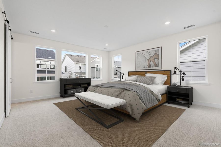 Furnished interior view inside a new home in Stargaze at Solstice, Littleton (Image 34).