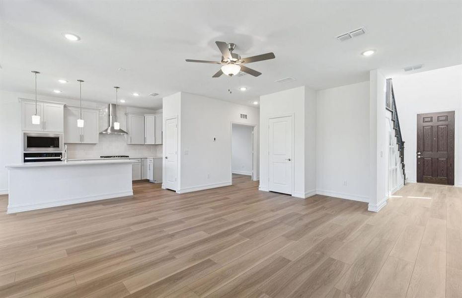 Open concept throughout main living areas