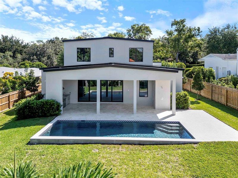 Front exterior of a new home in , Winter Park, FL, highlighting curb appeal (Image 2). Front exterior of a new home in , Winter Park, FL, highlighting curb appeal (Image 2).