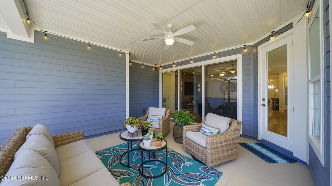 Exterior details and patio area of a home in Shearwater, St. Augustine (Image 22).