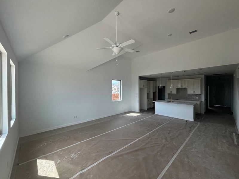 Open Kitchen-Living-Dining Room Construction Progress