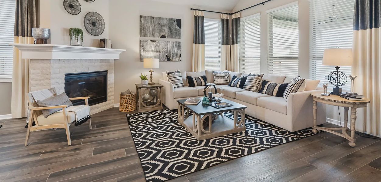 Representative furnished interior of a home built from the Sawyer by Chesmar Homes in Brookewater 45's, Rosenberg (Image 6).