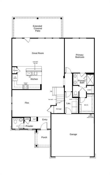 2D floor plan layout of this home in Heartland, Crandall, TX (Image 5).