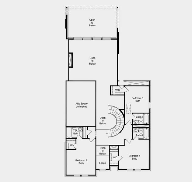 2D floor plan layout for the Augusta by Taylor Morrison in The Ranch at Uptown Celina 70s, Celina, TX (Image 5).