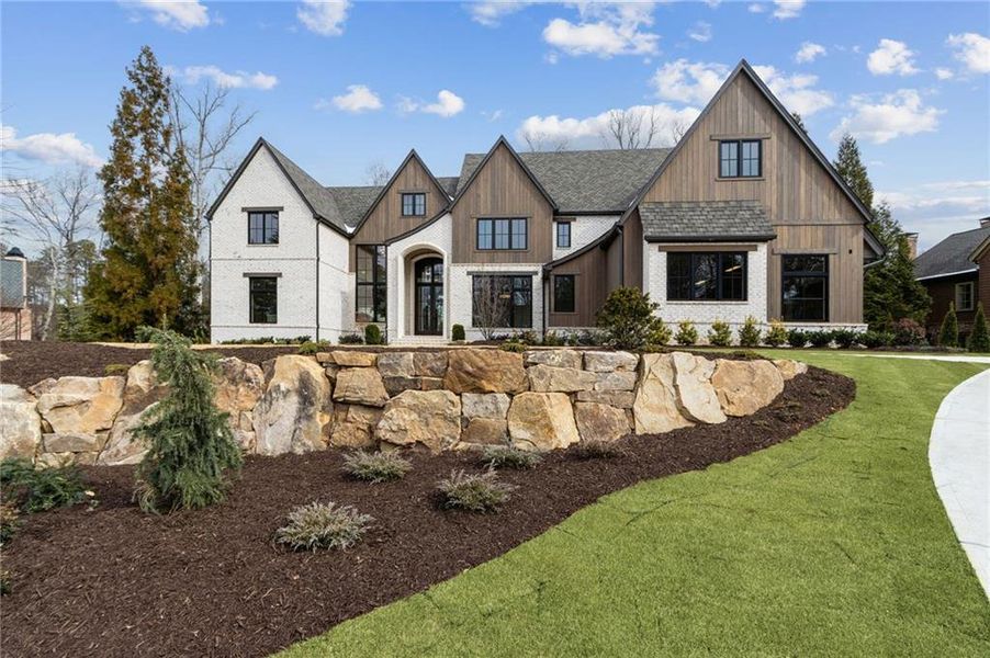 Front exterior of a new home in , Suwanee, GA, highlighting curb appeal (Image 36).