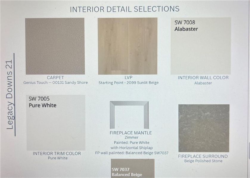 Sample of building materials used in homes in Legacy Downs, Canton (Image 26).