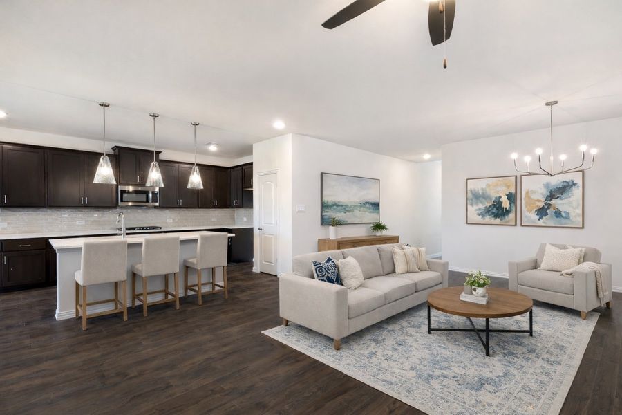Furnished interior view inside a new home in Edgewater, Fate (Image 6).