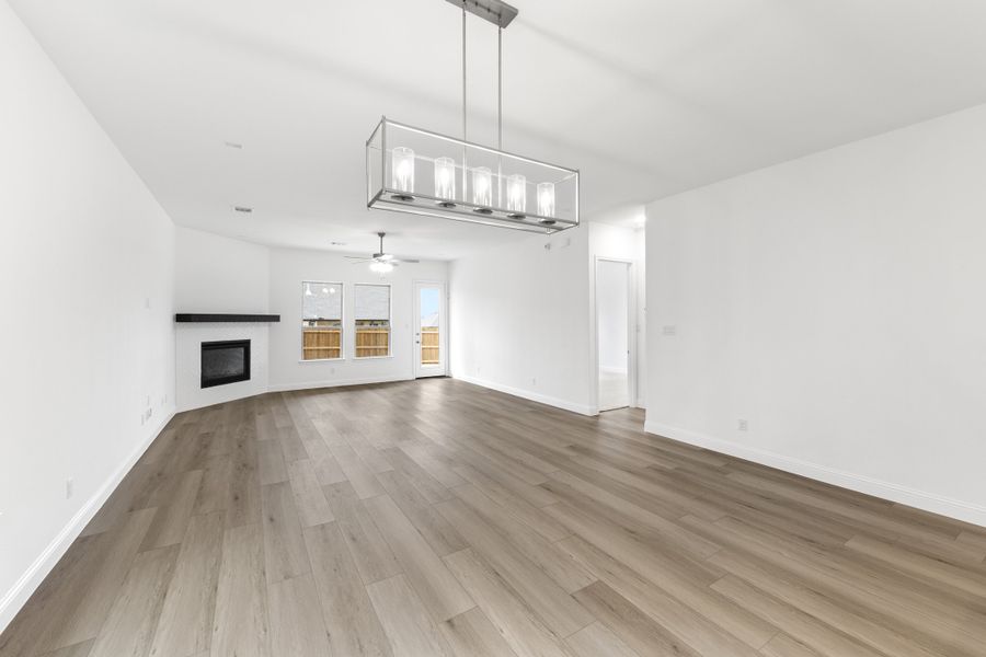 Representative unfurnished interior of a home built from the Brookstone I by Sandlin Homes in Timberbrook, Justin (Image 18).