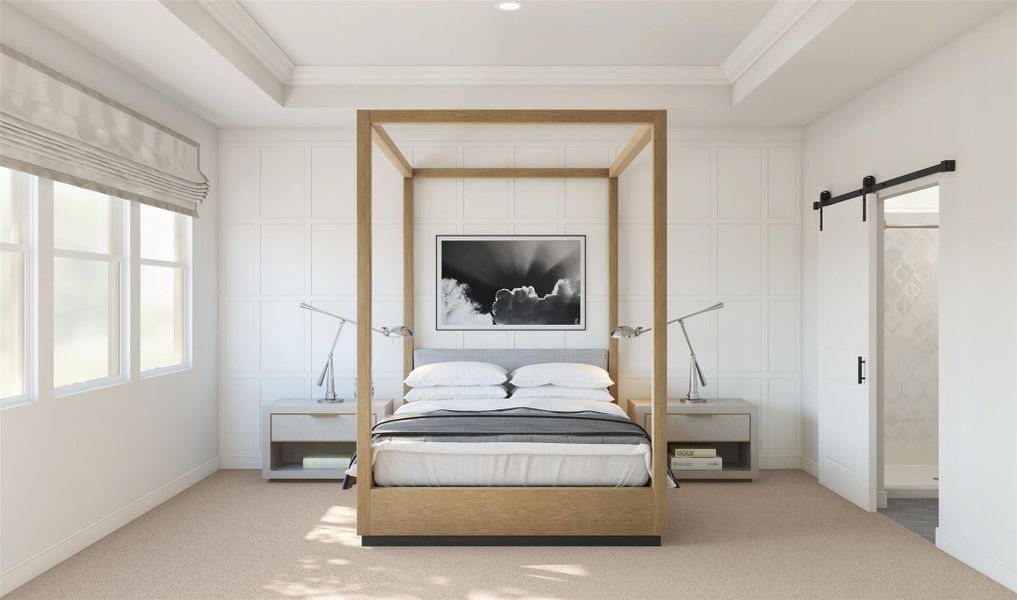 Secluded primary suite (*Artist rendering used for illustration purposes only.)