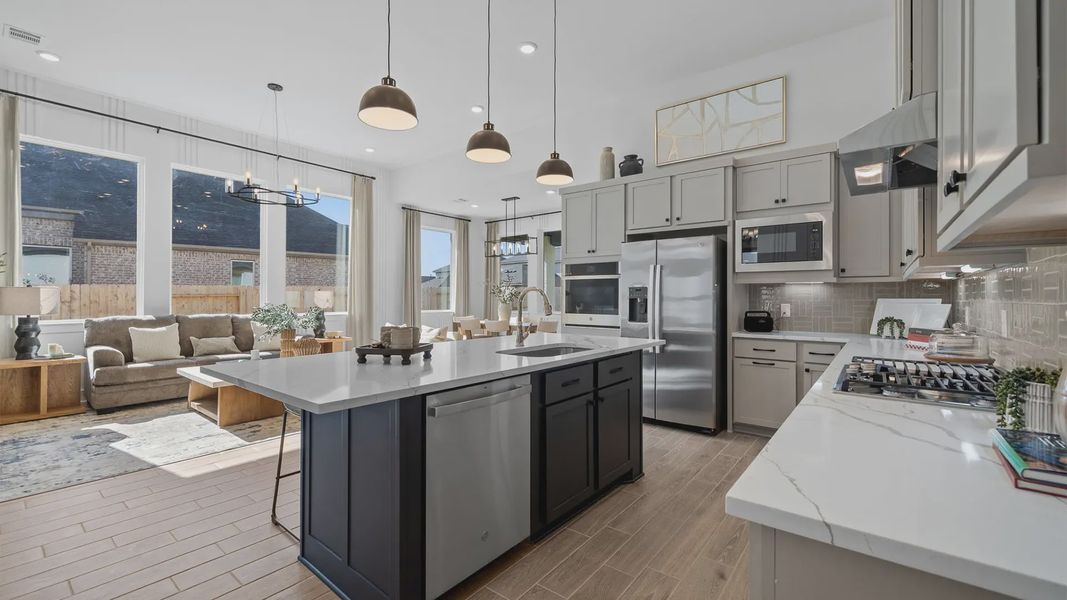 Representative furnished interior of a home built from the Bonneville by Chesmar Homes in Attwater 55s, Waller (Image 12).