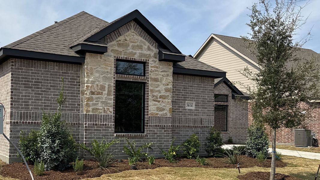 Front exterior of a new home in Peachtree Meadows, Rockwall, TX, highlighting curb appeal (Image 15). Front exterior of a new home in Peachtree Meadows, Rockwall, TX, highlighting curb appeal (Image 15).