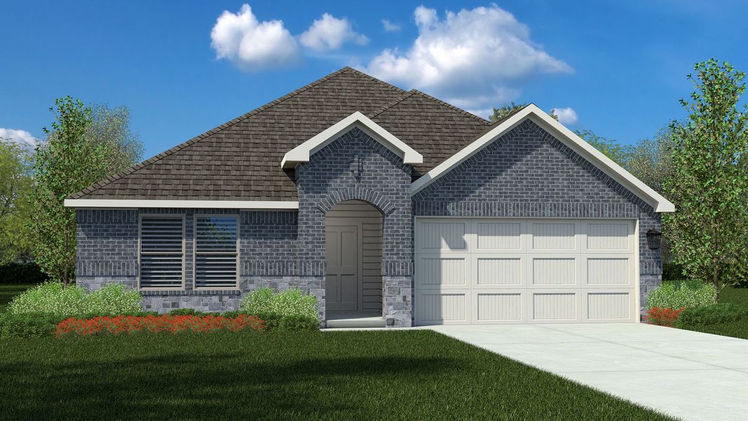 Representative exterior photo of a completed home built from the Kingston by D.R. Horton in Saratoga, Granbury, TX (Image 17). Representative exterior photo of a completed home built from the Kingston by D.R. Horton in Saratoga, Granbury, TX (Image 17).