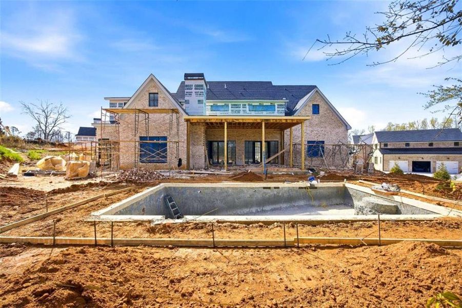 In-progress construction of a new home in , Buford, GA (Image 26).