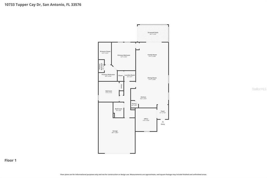 2D floor plan layout of this home in Mirada Active Adult, San Antonio, FL (Image 5).