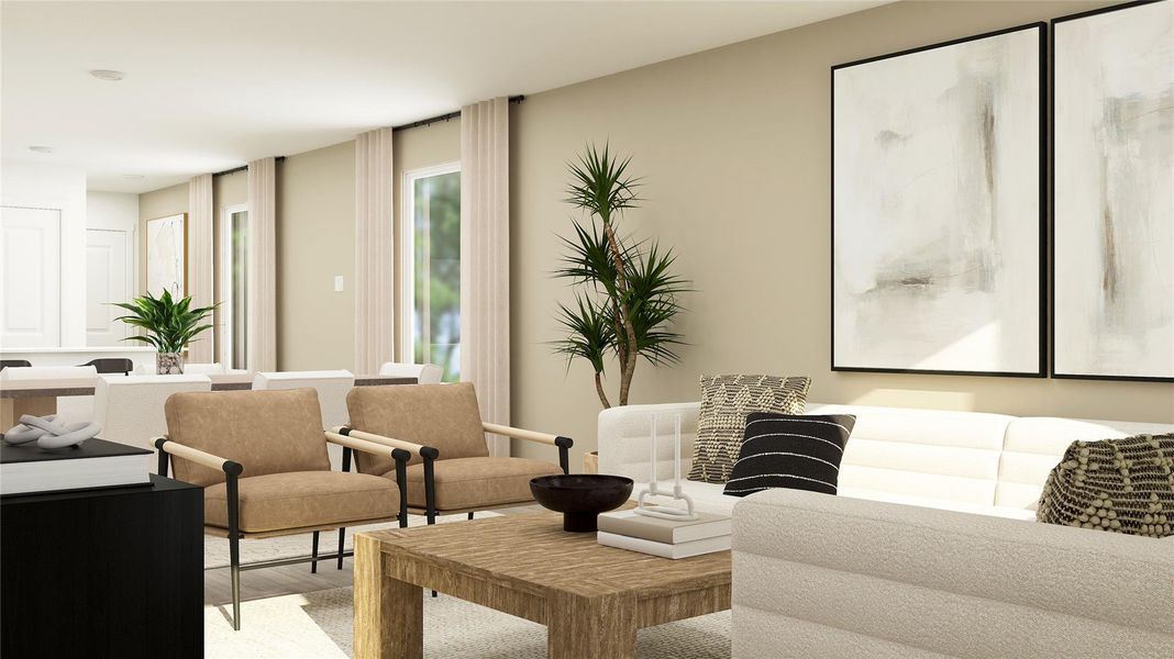 Furnished interior view inside a new home in Rancho Del Cielo, Jarrell (Image 29).