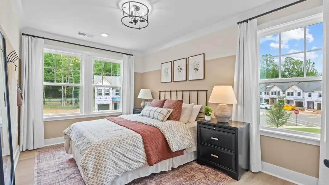 Furnished interior view inside a new home in North First Street Townes, Mebane (Image 25).