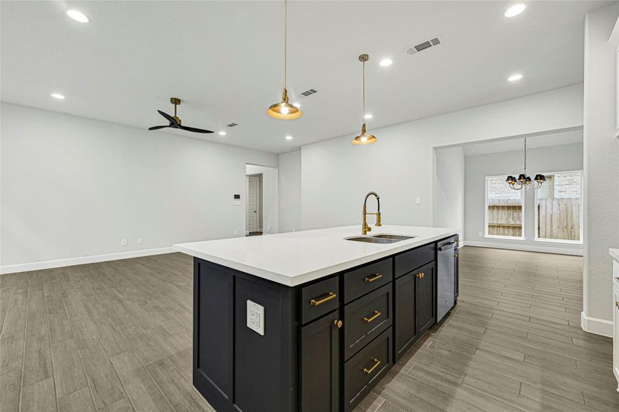 Furnished interior view inside a new home in Grand Central Park 45', Conroe (Image 8). Furnished interior view inside a new home in Grand Central Park 45', Conroe (Image 8).