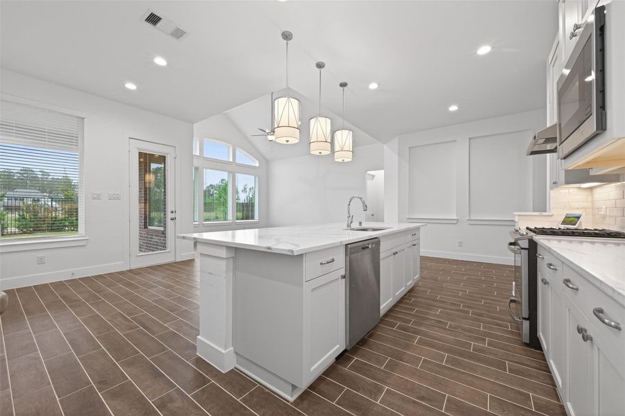 Furnished interior view inside a new home in Artavia, Conroe (Image 8).