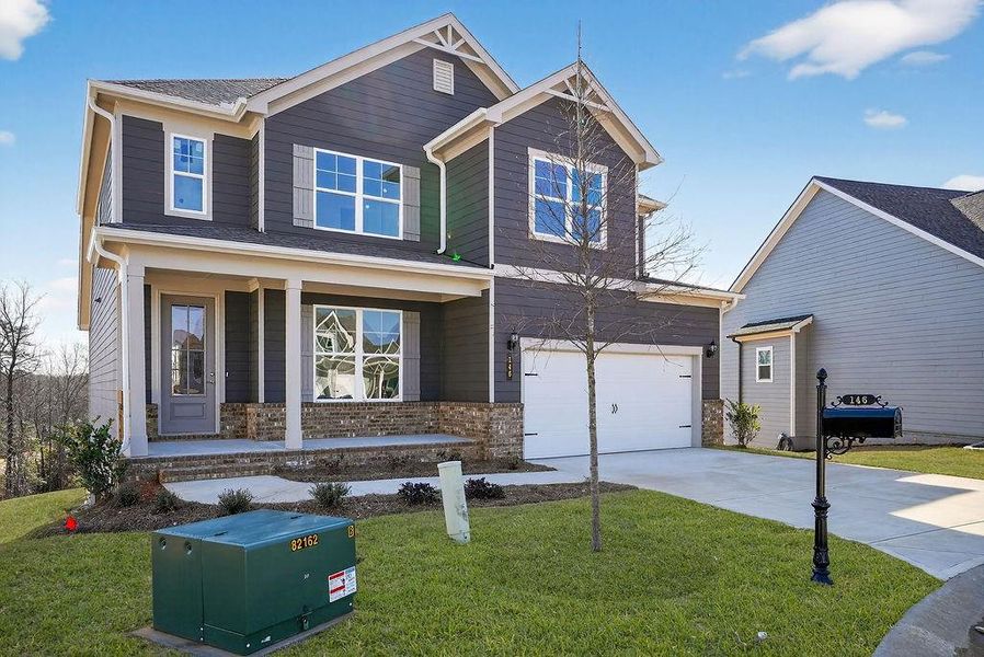 Front exterior of a new home in , Homer, GA, highlighting curb appeal (Image 18).
