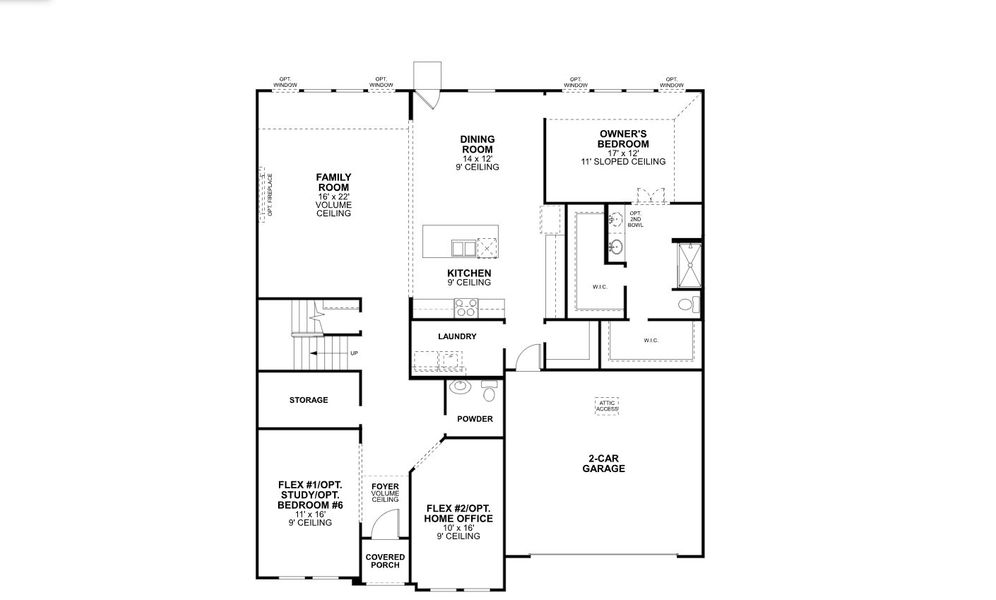2D floor plan layout of this home in The Preserve, Justin, TX (Image 4).