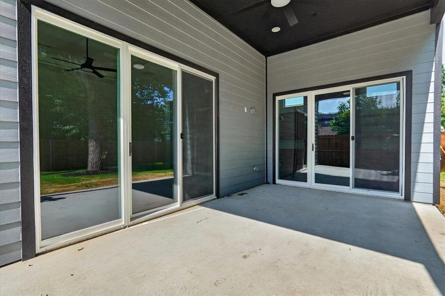 Exterior details and patio area of a home in , Dallas (Image 28).