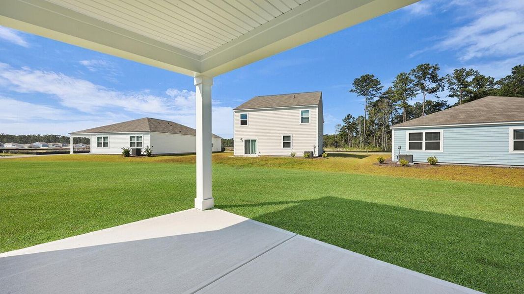 Exterior details and patio area of a home in Hillcrest, Ravenel (Image 23).