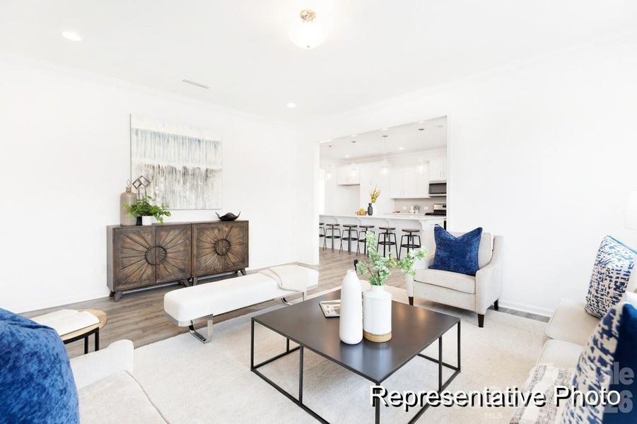 Furnished interior view inside a new home in Morgan Hills, Albemarle (Image 3). Furnished interior view inside a new home in Morgan Hills, Albemarle (Image 3).